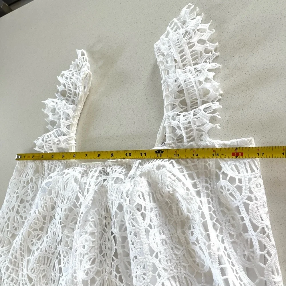 Express Lace Ruffle Sleeve Tank Top - Picture 10 of 12